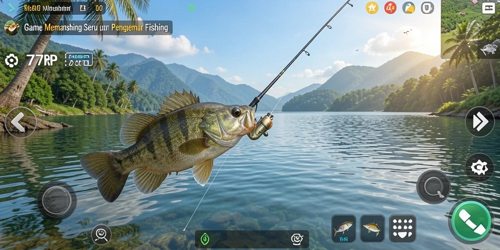 Tangkapan ikan yang menakjubkan dalam gameplay 77RP.