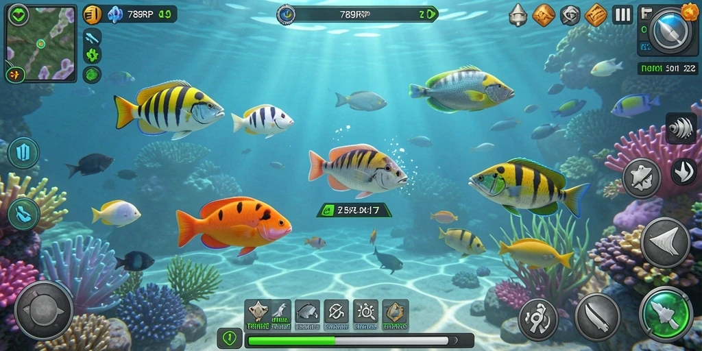Screenshot menunjukkan gameplay seru Tembak Ikan di 789RP.