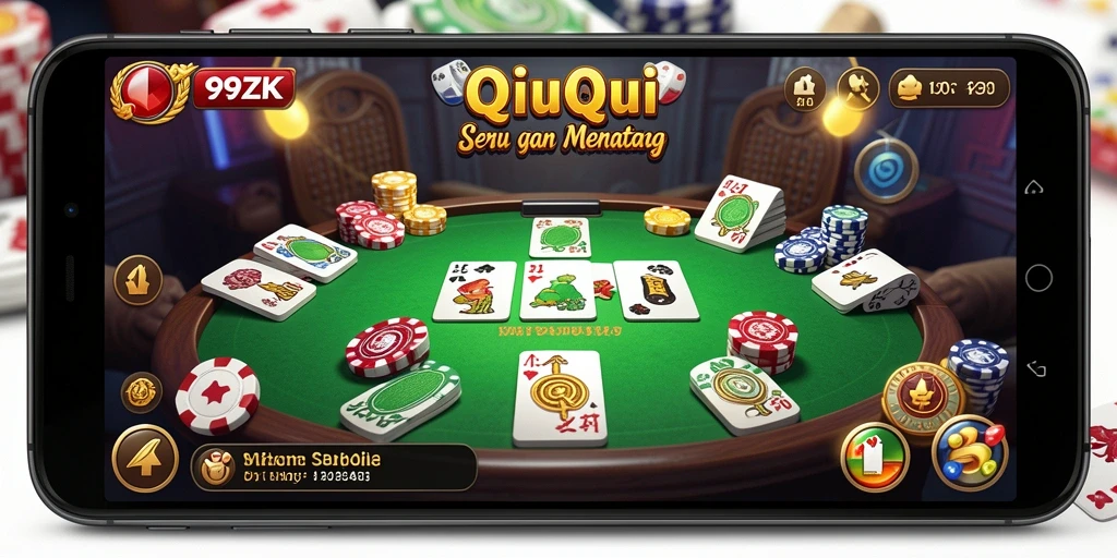 Tampilan gameplay seru dan mendebarkan di 99ZK QiuQiu.