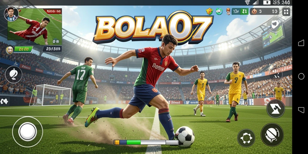 Tampilan gameplay BOLA07 yang penuh aksi dan mendebarkan.