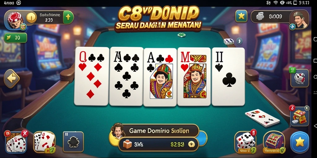 Tampilan gameplay C8VIP saat bermain Domino online.