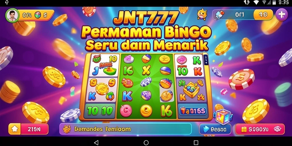 Tampilan gameplay Bingo JNT777 yang seru dan interaktif.