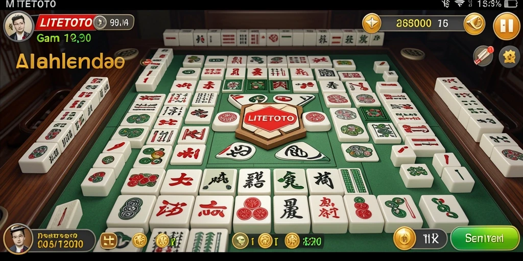 Tampilan gameplay <strong>LITETOTO</strong> dengan antarmuka Mahjong yang menarik.