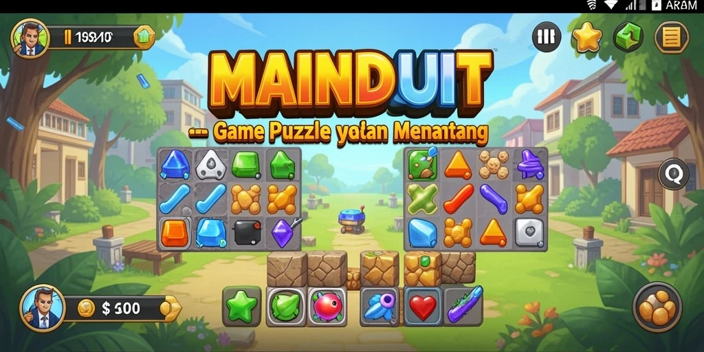 Tampilan gameplay seru dari game puzzle MAINDUIT.