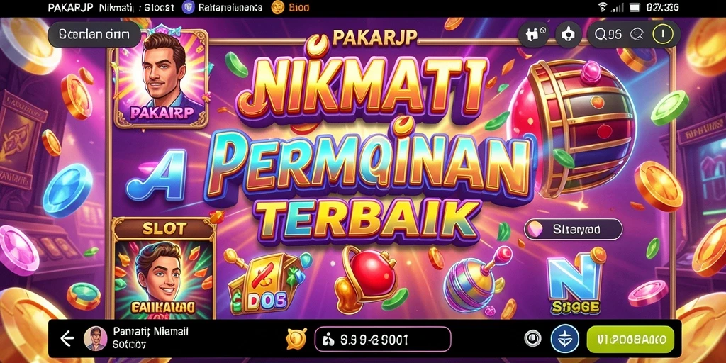 Screenshot menampilkan gameplay menarik dari PAKARJP saat memutar gulungan Slot.