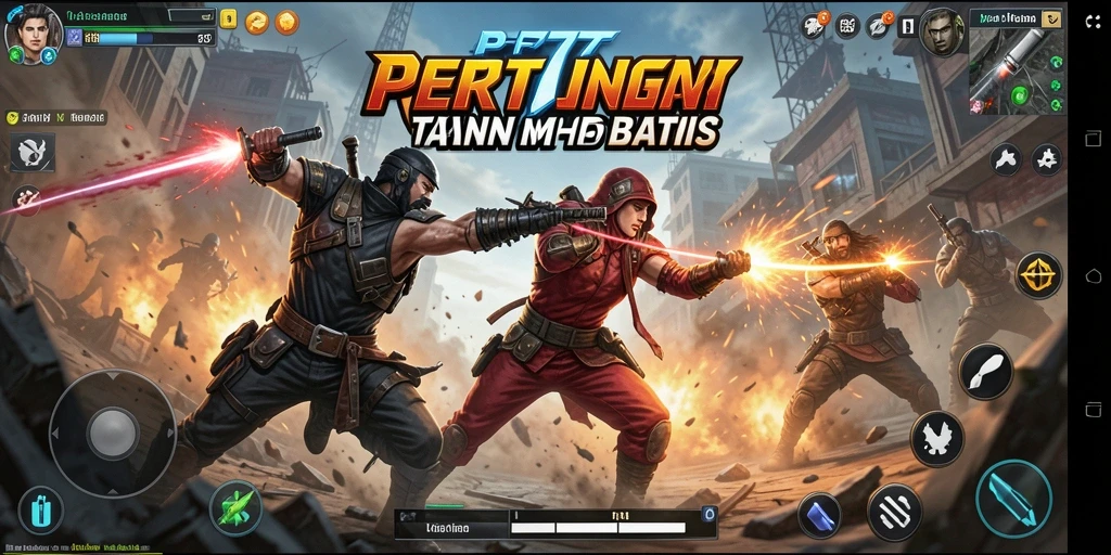 Screenshot PF777 menampilkan aksi seru dalam pertarungan karakter.