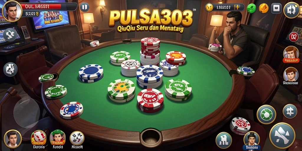 Screenshot PULSA303 menampilkan aksi seru permainan QiuQiu.