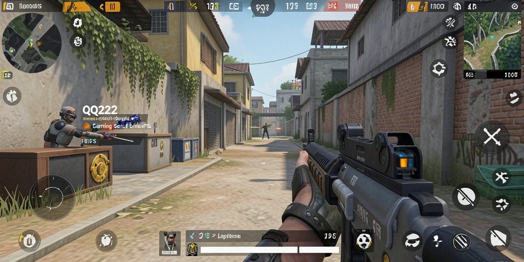 Tampilan menarik dari gameplay seru di QQ222 FPS.