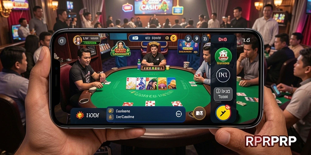 Screenshot gameplay Live Casino RPRPRP yang mendebarkan.
